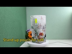 Papel blanco laminado de papel aluminio Stand up bolsas de alimentos reutilizables para especias aperitivos alimentos envases de sal