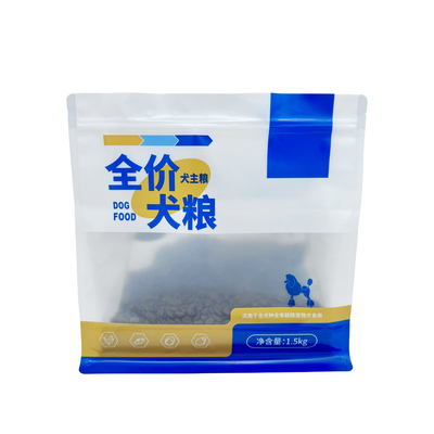 comprar 1.5kg Bolsas de prueba de comida para perros de mascotas con fondo plano con cremallera cerrada online manufacture