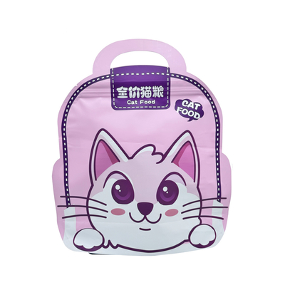 comprar Carinosa bolsa de escuela rosa de forma de fondo plano bolsa de almacenamiento de alimentos para perros bolsa de gatos embalaje de golosinas con manguera de cremallera online manufacture