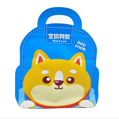 comprar Carinosa bolsa de escuela azul de forma de fondo plano bolsa grande de comida para gatos envasado con mango y cremallera online manufacture
