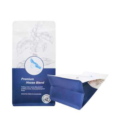 comprar 500g 1lb de papel Kraft revestido de papel de aluminio lateral con estuche de fondo plano Bolsas de café con válvula y cremallera delantera online manufacture