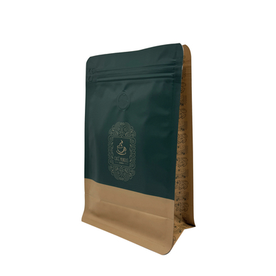 comprar Impreso a medida 250 G AL de papel laminado con fondo plano de café con cremallera delantera y válvula de un solo sentido para granos de café polvo de café online manufacture