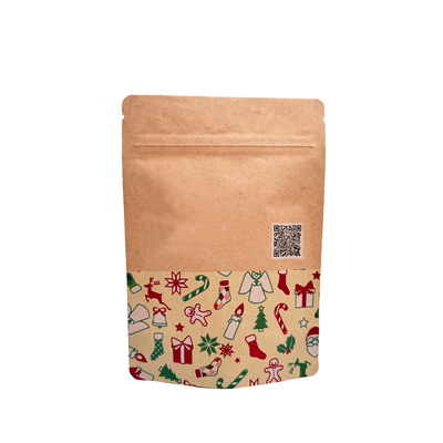 comprar Papel Kraft marrón ecológico biodegradable bolsas de pie con cremallera para envases de alimentos online manufacture