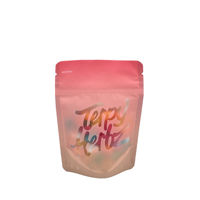 comprar Bolsas holográficas de plástico de color gradiente reabreble resistente a los niños para caramelos gomitas hierbas embalaje online manufacture