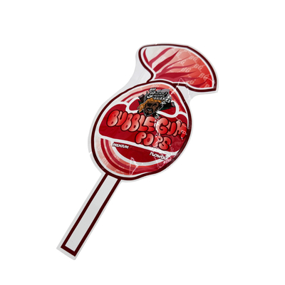 comprar Caramelos de corazón Lollipop forma de corte a presión Reutilizable Bolsas de cremallera plana Mylar para caramelos Flores Hojas online manufacture