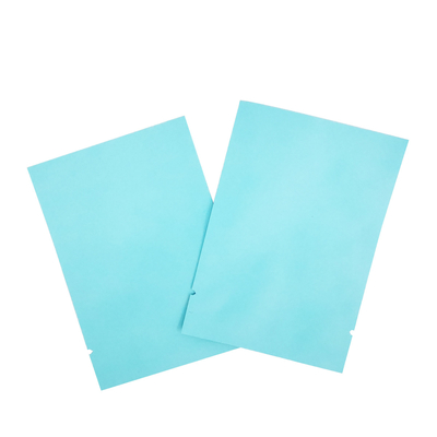 comprar 7 cm x 10 cm de color azul claro mate 3 sellos laterales de aluminio plano Bolsas de Mylar para hojas de té, bocadillos, paquete de accesorios online manufacture