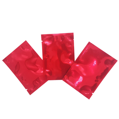 comprar Bonito sello metálico rojo brillante de vacío plano Bolsas Mylar para el té de flores, té verde, embalaje de hojas de té rojo online manufacture