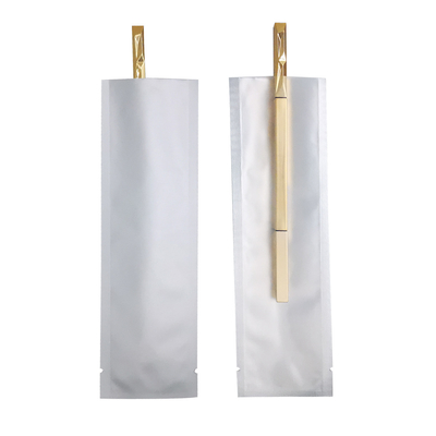 comprar Largo frente mate espalda clara papel de aluminio metálico plateado laminado vacío sellables bolsas de bolsa Mylar con muesca de lágrima online manufacture