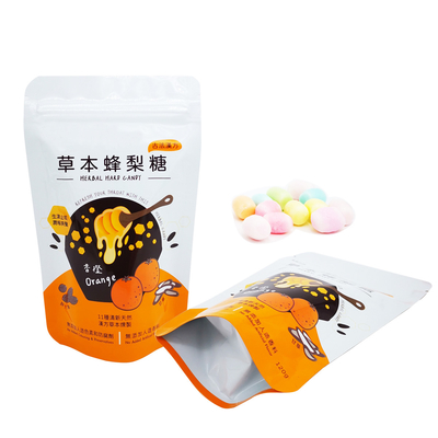 comprar Bolsas de cremallera de aluminio resistente a la luz de carga pesada y brillante impresas a medida para el embalaje de alimentos dulces online manufacture