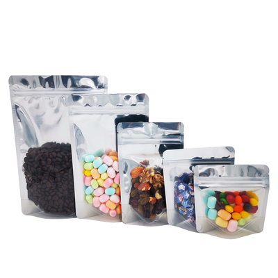 comprar 1.0g 3.5g 7.0g 14g 28g 13mil Un lado claro Negro de espalda de pie de papel de aluminio recirculable Bolsas de Mylar para embalaje de almacenamiento de alimentos online manufacture