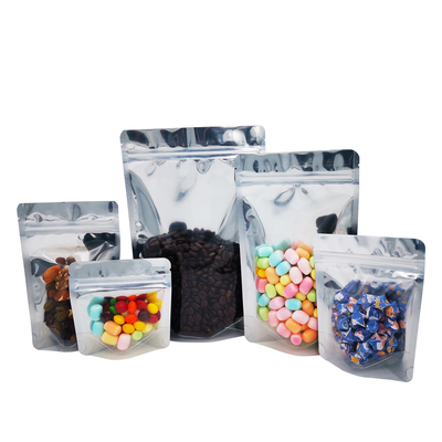 comprar 1.0g 3.5g 7.0g 14g 28g 13mil Frente transparente de aluminio Matte Negro de espalda de pie de resistencia a prueba de olor bolsas para la hierba con cierre online manufacture