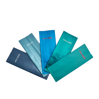comprar Bolsas lateral de estuche laminado con sello térmico de papel metálico para té, grano de café, color azul, hermético online manufacture