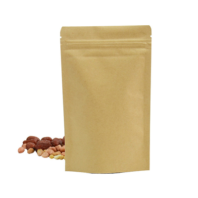 comprar Bolsas de papel Kraft biodegradables con cremallera reabrible para bocadillos Embalaje de dulces online manufacture