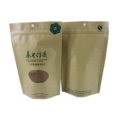 comprar Bolsas de bolsillo de papel Kraft con ventana redonda personalizada para hojas de té y frijoles online manufacture
