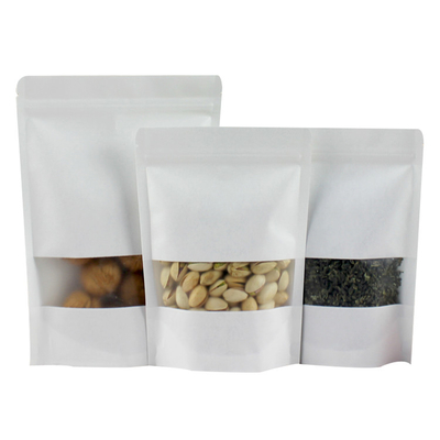 comprar Papel blanco de PLA biodegradable Bolsas de pie Bolsas de cremallera reabribles 16 oz online manufacture