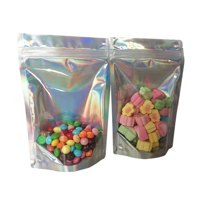 comprar Sello térmico cerradura de cremallera reabre bolsas de bolsillo de pie con fondo de guaseta frente clara para el paquete de almacenamiento de alimentos online manufacture