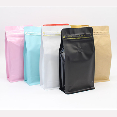 comprar FDA aprobó bolsas de café de fondo plano con válvula Bolsas de café personalizadas con válvula online manufacture
