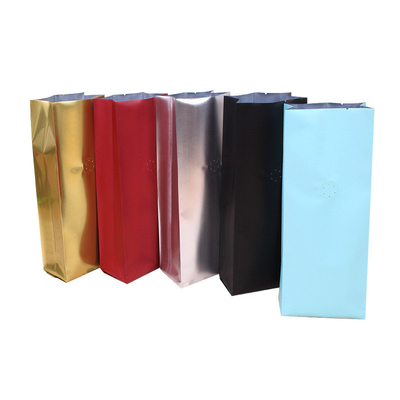 comprar Bolsas de café de fondo plano plegadas con válvula para el paquete de hojas de té de granos de café online manufacture