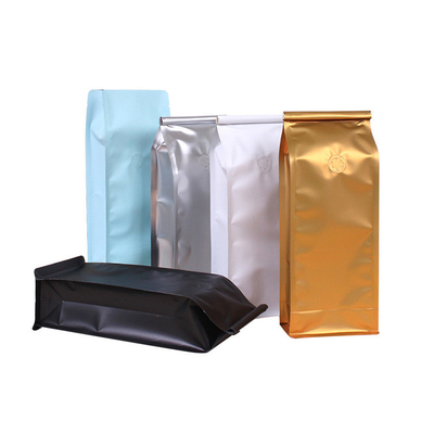 comprar Bolsas de café de fondo cuadrado de pie con válvula de desgasificación resistentes a las perforaciones online manufacture