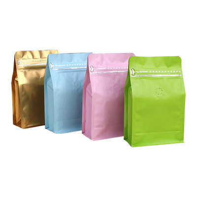comprar Bolsa de café de fondo cuadrado de impresión a color con cierre y sello térmico personalizables online manufacture