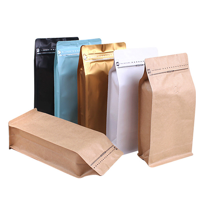 comprar Custom Printing 500g Moisture Proof Square Bottom Coffee Pouches with Zipper for Coffee Bean Ground Coffee Packaging Envases de café de fondo de cuero cuadrado con cremallera para el embalaje de café en el suelo online manufacture