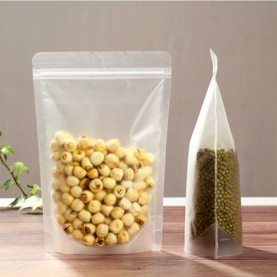 comprar 5.9 x 8.66 pulgadas sello térmico transparente mate bolsas de bolsillo de pie con cerradura removible para caramelos, galletas y envases de alimentos online manufacture
