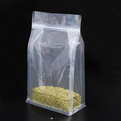 comprar Carga pesada transparente transparente fondo plano bolsas de apoyo bolsas con cierre de cerradura para alimentos aperitivos envases de nueces online manufacture