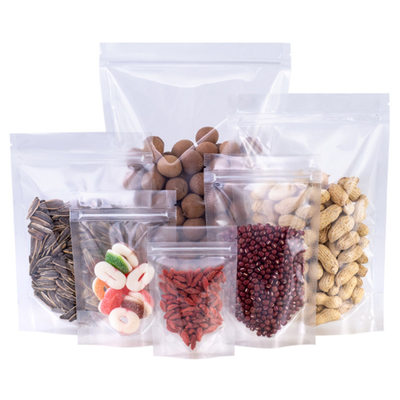 comprar Bolsas de cremallera reutilizables transparentes 100 MIC para el embalaje de bocadillos de alimentos online manufacture