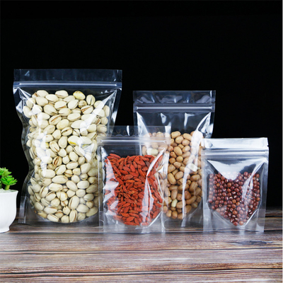 comprar 4x6 pulgadas de plástico transparente transparente a prueba de humedad Stand Up Bolso con cremallera para fruta seca, dulces, embalaje de alimentos de galletas online manufacture