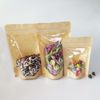 comprar Bolsas de Kraft biodegradables, ecológicas y reabribles con tapa de cremallera a prueba de humedad online manufacture