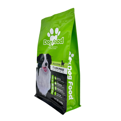 2.5kg Diseño personalizado Fresco Manteniendo Posibilidad Pesada Aluminio Forro Forrado Caja plana Bajo Bolsas de alimento para perros resealables con cremallera