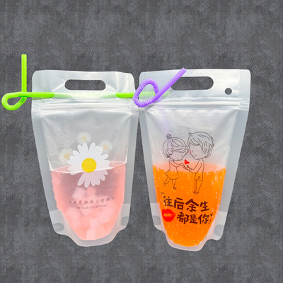 Bolsas de bebida personalizadas de diseño personalizado para fiestas Bolsas de bebida para alcohol zumo batidos helados beber