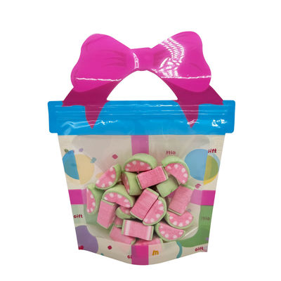 Bolso de plástico de cierre de llave en forma de bolsas de pie para el embalaje de dulces dulces aperitivos embalaje