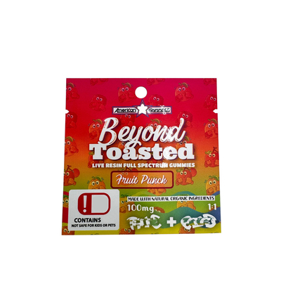 Bottom Open Spot Glossy UV Print Foil Coated Flat 1g Custom Mylar con agujero colgante para las galletas de hierba dulces