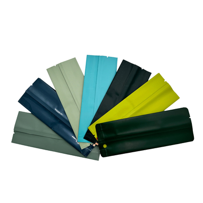 Color verde Air Tight Heat Sealable Side Gusset Bolsas con forro de papel de aluminio para el embalaje de alimentos de té de hojas sueltas
