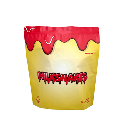 Barrera alta 1lb de papel laminado bolso de pie con cremallera para goma de dulces embalaje de alimentos de galletas
