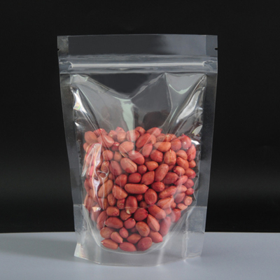 Bolsas transparentes de cierre de cremallera con muesca de lágrima para envases de alimentos