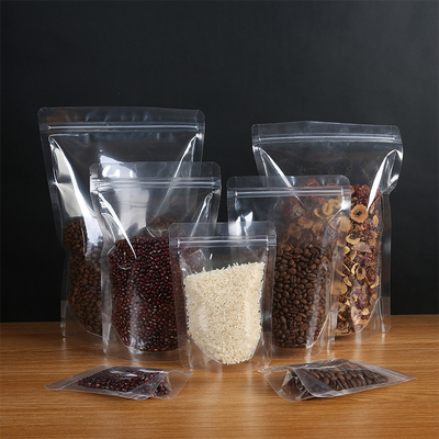Bolsas de pie transparentes ecológicas con una barrera de humedad mejorada