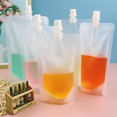 Bolsas de bocales de grado alimenticio personalizables con bocales para líquidos, leche, café, té, bebidas, cerveza, jugo